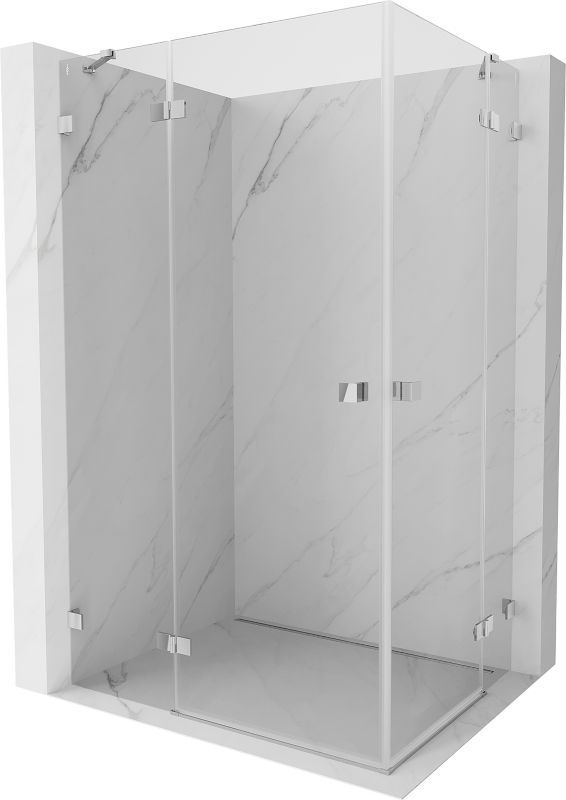 Kabina prysznicowa Mexen Lunar Duo uchylna 110 x 95 cm transparent chrom 1 szt.