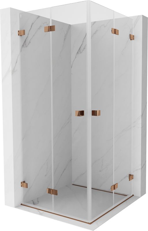 Kabina prysznicowa Mexen Lunar-F różowe złoto 100x100 cm 836-100L-100P-60-00 1 szt.