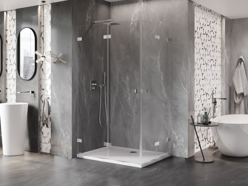 Kabina prysznicowa Mexen Lunar-F transparent chrom 85x70 cm 836-085L-070P-01-00 1 szt.