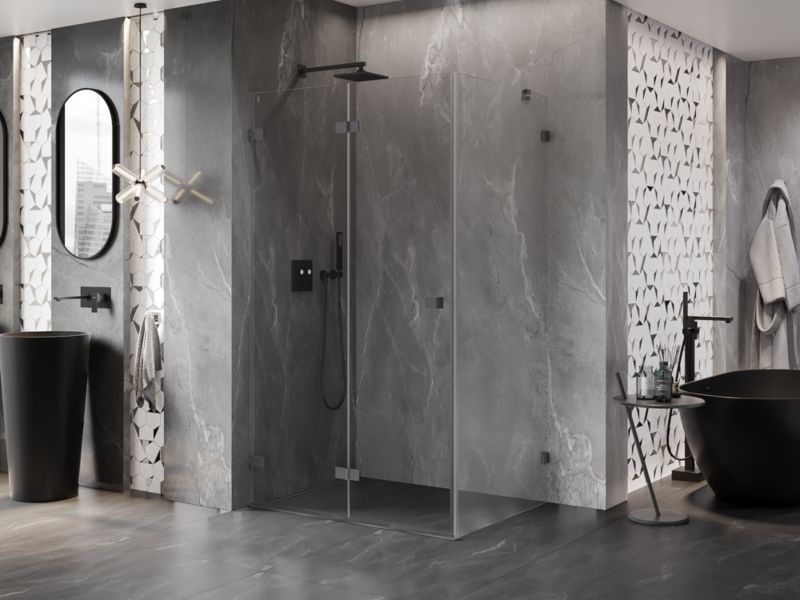 Kabina prysznicowa Mexen Lunar-F transparent gun metal 100 x 80 cm 1 szt.