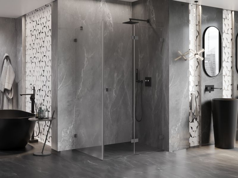Kabina prysznicowa Mexen Lunar-F transparent gun metal 100 x 90 cm 1 szt.