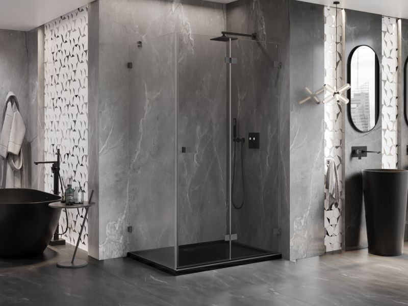Kabina prysznicowa Mexen Lunar-F transparent gun metal 100 x 90 cm 1 szt.