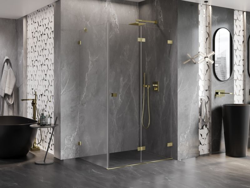 Kabina prysznicowa Mexen Lunar-F transparent złota 90x70 1 szt.