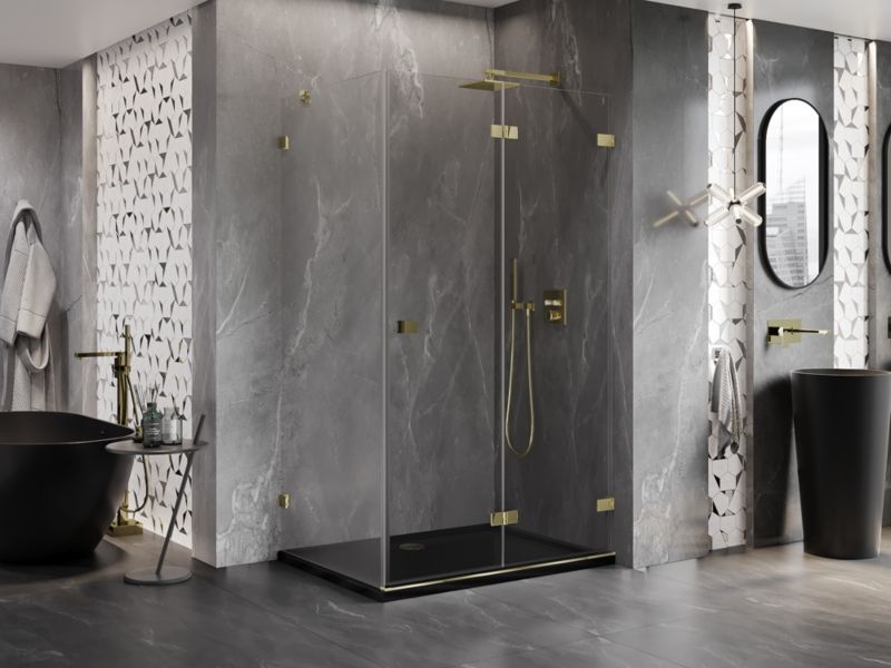Kabina prysznicowa Mexen Lunar-F transparent złota 90x70 1 szt.