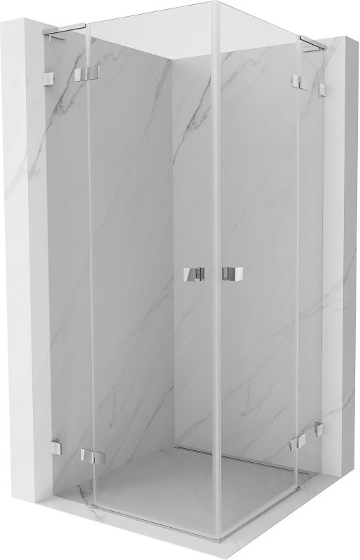 Kabina prysznicowa Mexen Lunar L Duo uchylna 110 x 110 cm transparent chrom 1 szt.