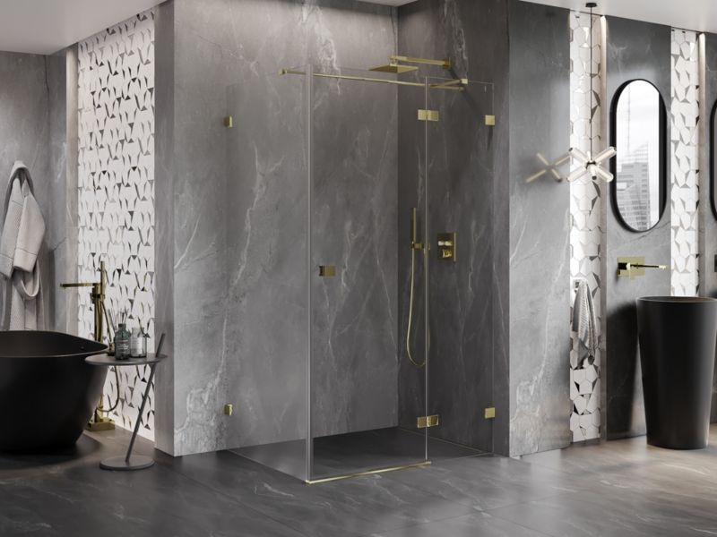 Kabina prysznicowa Mexen Lunar T złota transparent 120x110 1 szt.