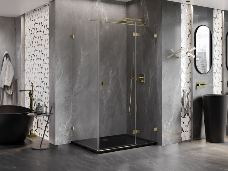Kabina prysznicowa Mexen Lunar T złota transparent 120x110 1 szt.