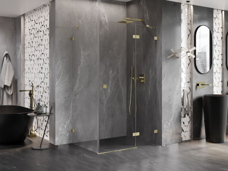 Kabina prysznicowa Mexen Lunar transparent gold 85x70 cm 1 szt.