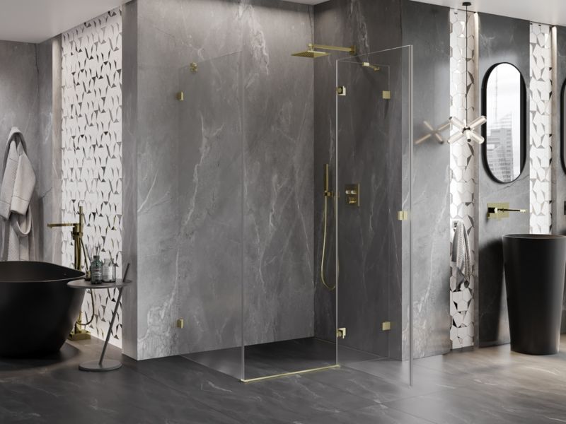 Kabina prysznicowa Mexen Lunar transparent gold 85x70 cm 1 szt.