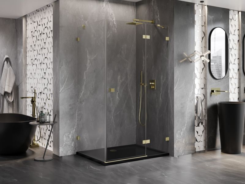 Kabina prysznicowa Mexen Lunar transparent gold 85x70 cm 1 szt.