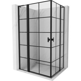 Kabina prysznicowa Mexen Mist L czarna kratka 120x115 cm 1 szt.