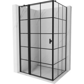 Kabina prysznicowa Mexen Mist T czarna kratka 80 x 120 cm 1 szt.