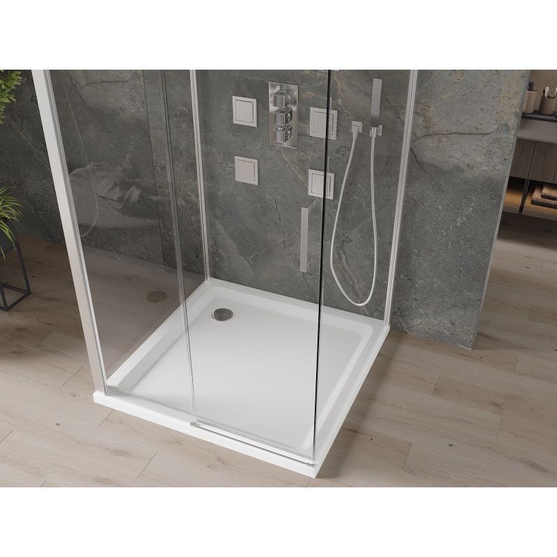 Kabina prysznicowa Mexen Omega 3-ścienna rozsuwana 100 x 100 cm transparent chrom + brodzik Flat825-100-100-01-00-3s-4010 1 szt.