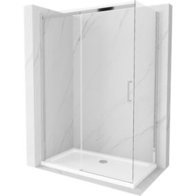 Kabina prysznicowa Mexen Omega rozsuwana 140 x 70 cm transparent chrom + brodzik Flat