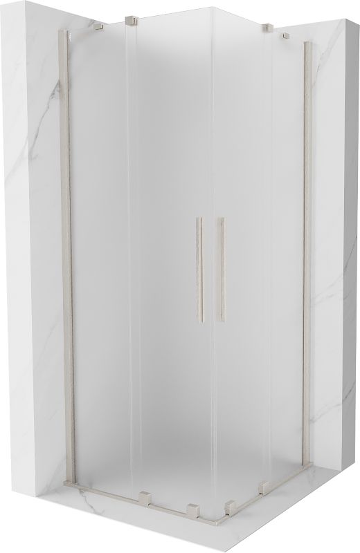 Kabina prysznicowa Mexen Velar Duo rozsuwana 100 x 100 cm szron nikiel szczotkowany 1 szt.