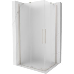 Kabina prysznicowa Mexen Velar Duo rozsuwana 100 x 90 cm szron nikiel szczotkowany 1 szt.