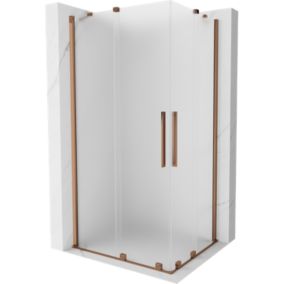 Kabina prysznicowa Mexen Velar Duo rozsuwana 100 x 90 cm szron różowe złoto 1 szt.