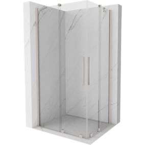 Kabina prysznicowa Mexen Velar Duo rozsuwana 100 x 90 cm transparent nikiel szczotkowany 1 szt.