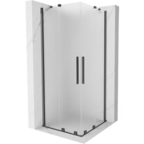 Kabina prysznicowa Mexen Velar Duo rozsuwana 80 x 80 cm szron gun gray szczotkowany 1 szt.