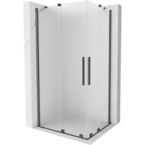 Kabina prysznicowa Mexen Velar Duo rozsuwana 90 x 80 cm szron gun gray szczotkowany 1 szt.