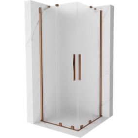 Kabina prysznicowa Mexen Velar Duo rozsuwana 90 x 90 cm szron różowe złoto 1 szt.