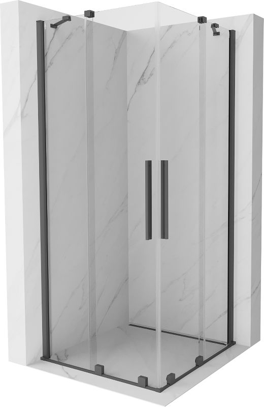 Kabina prysznicowa Mexen Velar Duo rozsuwana 90 x 90 cm transparent gun gray szczotkowana 1 szt.