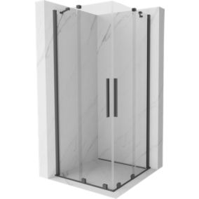 Kabina prysznicowa Mexen Velar Duo rozsuwana 90 x 90 cm transparent gun gray szczotkowana 1 szt.