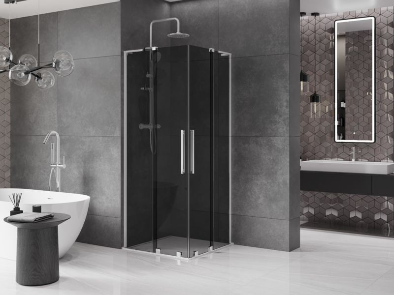 Kabina prysznicowa Mexen Velar L Duo rozsuwana 100 x 100 cm grafit chrom 1 szt.