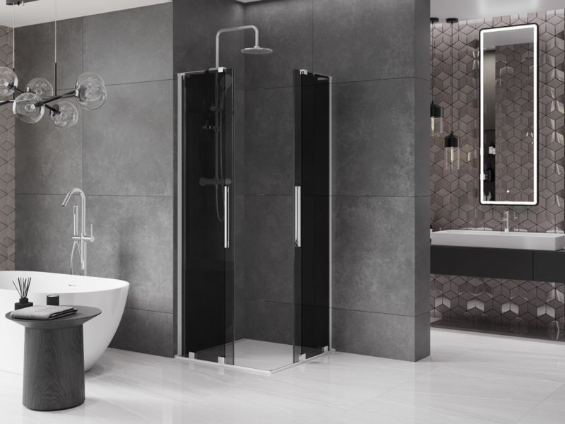 Kabina prysznicowa Mexen Velar L Duo rozsuwana 100 x 100 cm grafit chrom 1 szt.