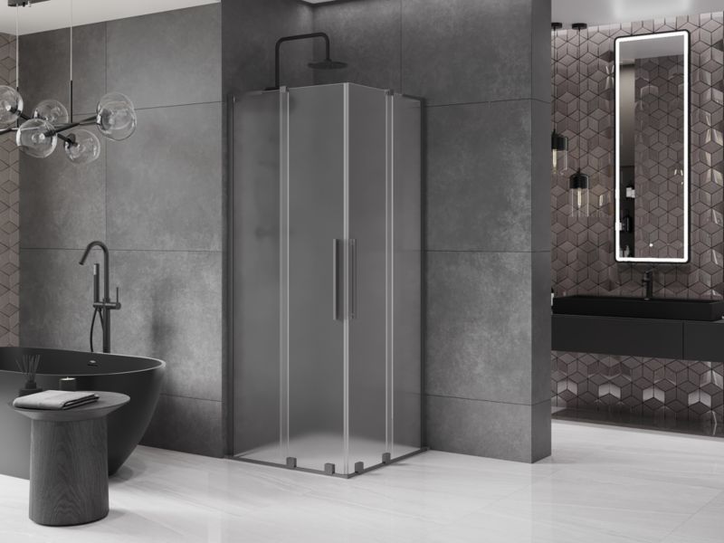 Kabina prysznicowa Mexen Velar L Duo rozsuwana 100 x 100 cm szron gun metal 1 szt.