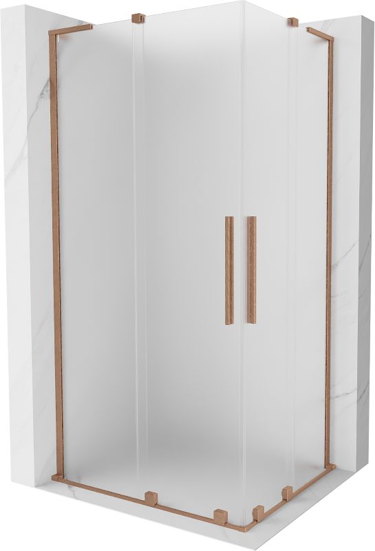 Kabina prysznicowa Mexen Velar L Duo rozsuwana 100 x 90 cm szron miedź szczotkowana 1 szt.