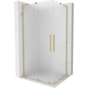 Kabina prysznicowa Mexen Velar L Duo rozsuwana 100 x 90 cm szron złota szczotkowana 1 szt.