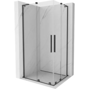 Kabina prysznicowa Mexen Velar L Duo rozsuwana 100 x 90 cm transparent gun gray szczotkowany 1 szt.
