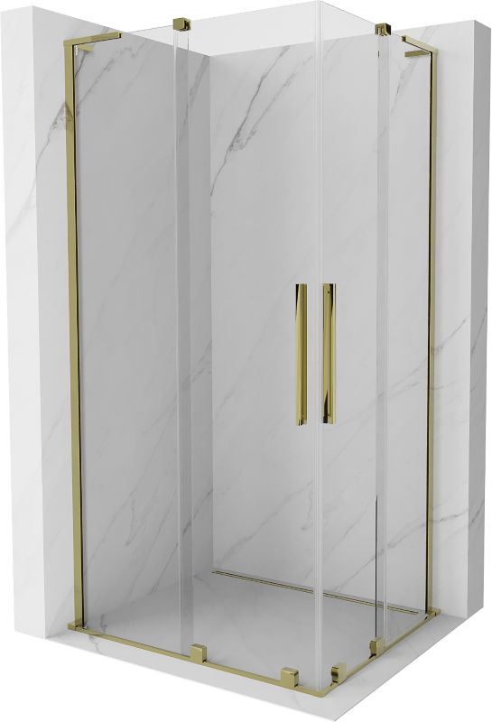 Kabina prysznicowa Mexen Velar L Duo rozsuwana 100 x 90 cm transparent złota 1 szt.