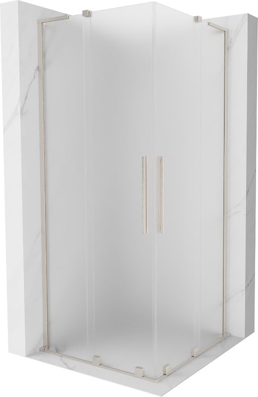 Kabina prysznicowa Mexen Velar L Duo rozsuwana 80 x 80 cm szron nikiel szczotkowany 1 szt.