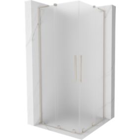 Kabina prysznicowa Mexen Velar L Duo rozsuwana 80 x 80 cm szron nikiel szczotkowany 1 szt.