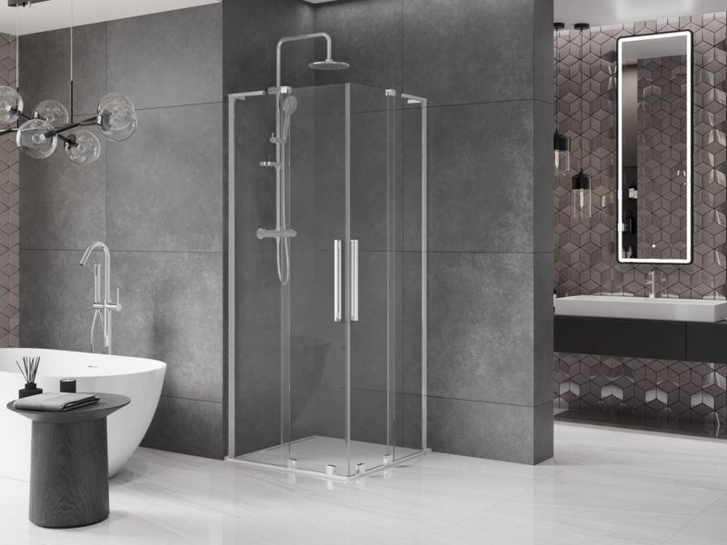 Kabina prysznicowa Mexen Velar L Duo rozsuwana 80 x 80 cm transparent chrom 1 szt.
