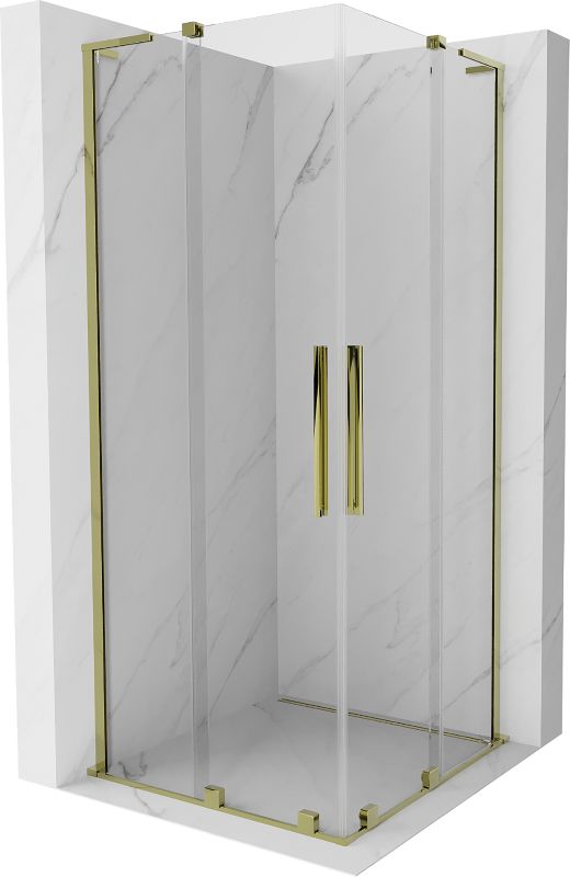 Kabina prysznicowa Mexen Velar L Duo rozsuwana 80 x 80 cm transparent złota 1 szt.