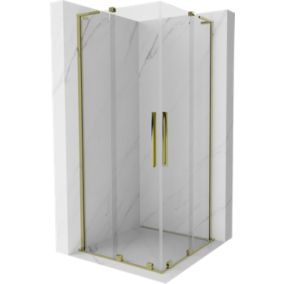 Kabina prysznicowa Mexen Velar L Duo rozsuwana 80 x 80 cm transparent złota 1 szt.