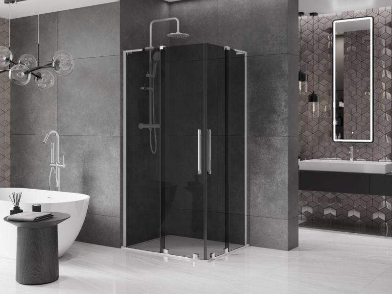 Kabina prysznicowa Mexen Velar L Duo rozsuwana 90 x 80 cm grafit chrom 1 szt.