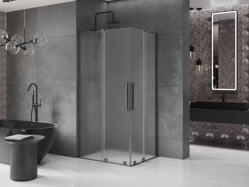Kabina prysznicowa Mexen Velar L Duo rozsuwana 90 x 80 cm szron gun metal 1 szt.
