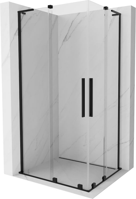 Kabina prysznicowa Mexen Velar L Duo rozsuwana 90 x 80 cm transparent czarna 1 szt.