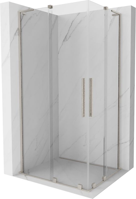 Kabina prysznicowa Mexen Velar L Duo rozsuwana 90 x 80 cm transparent nikiel szczotkowany 1 szt.