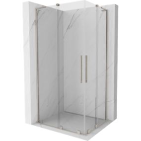 Kabina prysznicowa Mexen Velar L Duo rozsuwana 90 x 80 cm transparent nikiel szczotkowany 1 szt.