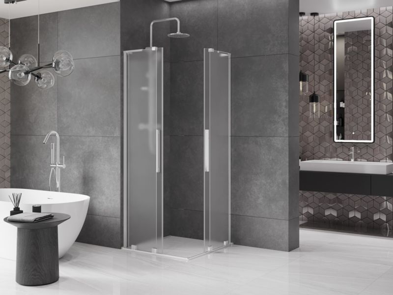 Kabina prysznicowa Mexen Velar L Duo rozsuwana 90 x 90 cm szron chrom 1 szt.