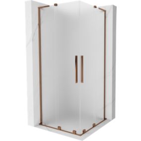 Kabina prysznicowa Mexen Velar L Duo rozsuwana 90 x 90 cm szron różowe złoto 1 szt.