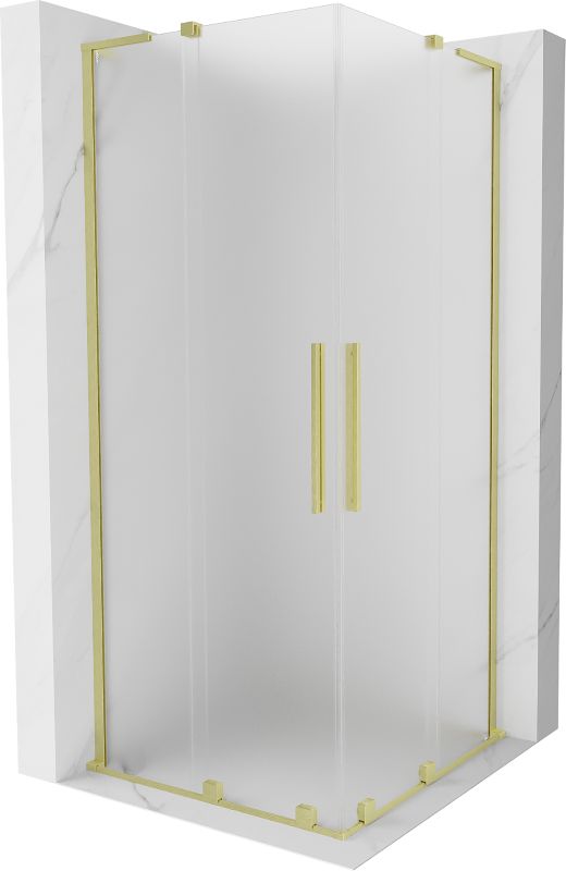 Kabina prysznicowa Mexen Velar L Duo rozsuwana 90 x 90 cm szron złota szczotkowana 1 szt.