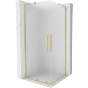 Kabina prysznicowa Mexen Velar L Duo rozsuwana 90 x 90 cm szron złota szczotkowana 1 szt.