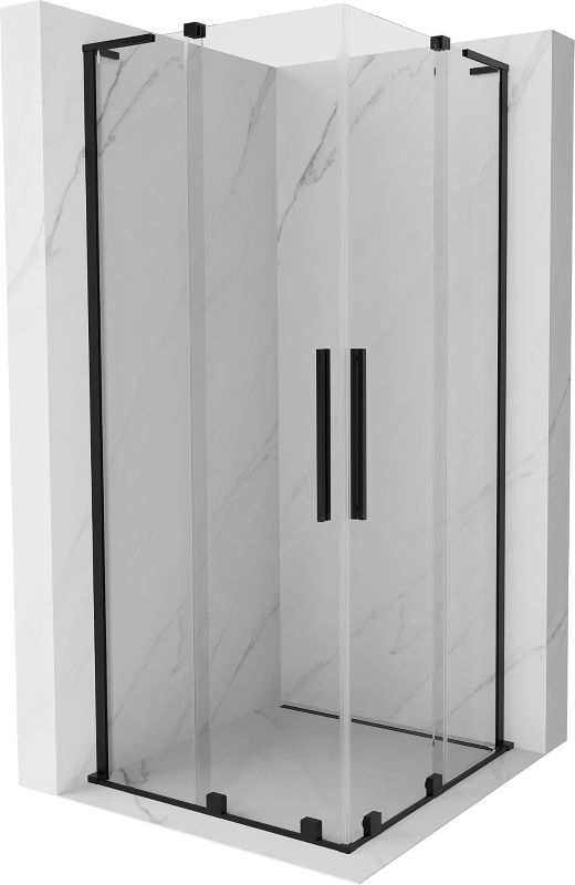 Kabina prysznicowa Mexen Velar L Duo rozsuwana 90 x 90 cm transparent czarna 1 szt.