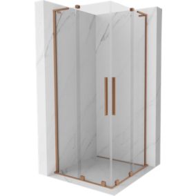 Kabina prysznicowa Mexen Velar L Duo rozsuwana 90 x 90 cm transparent miedź szczotkowana 1 szt.